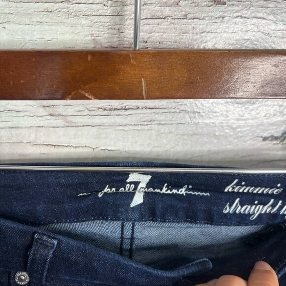 7 For All Mankind Blue Straight Leg Jeans size 25 - Picture 5 of 9